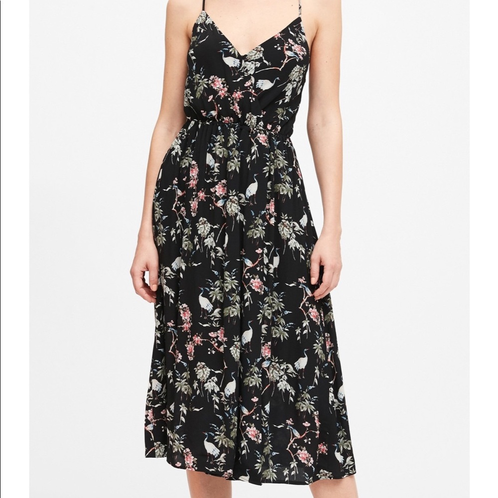 Banana Republic wrap effect midi dress size 2